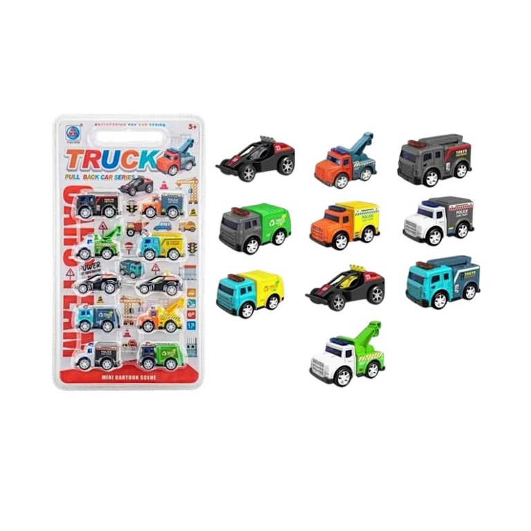 Σετ αυτοκινητάκια με Pull Back - 10pcs - 278-76 - 233157