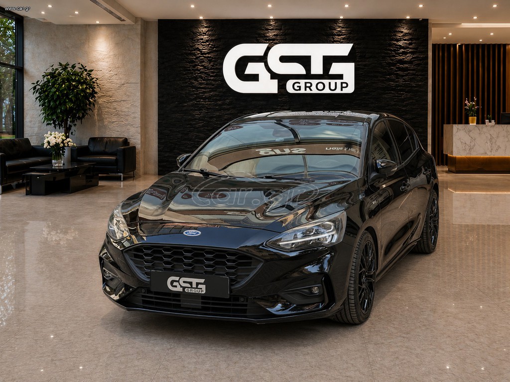 Ford Focus 2019 ΑΒΑΦΟ,St-line,Ελληνικό,1ο χέρι,full service,full options,HUD