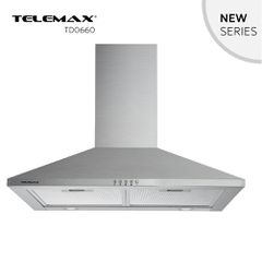 Telemax TD0660 Απορροφητήρας Κουζίνας Καμινάδα 60cm Inox