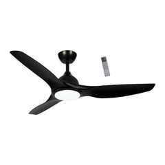 Primo PRCF-80724 Ανεμιστήρας Οροφής 52'' 132εκ. Με Τηλεχειριστήριο 1Φως LED 3Φτερά Μαύρος