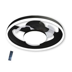 Primo PRCF-80725 Ανεμιστήρας Οροφής 20'' 50εκ. Με Τηλεχειριστήριο 1Φως LED 3 Φτερά Μαύρος