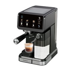 Primo PREM-40570 Μηχανή Espresso+Milk frother Hot & Cold 3σε1 20Bar Touch screen Μαύρη-Inox