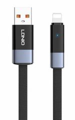 LDNIO καλώδιο Lightning σε USB LS242i, flat, 30W, 480Mbps, 2m, μαύρο