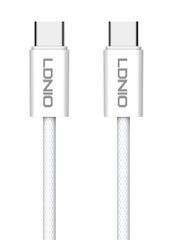 LDNIO καλώδιο USB-C iP-901c, 65W, 480Mbps, 1m, λευκό