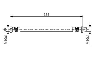 Ελαστικός σωλήνας φρένων BOSCH 1987476439