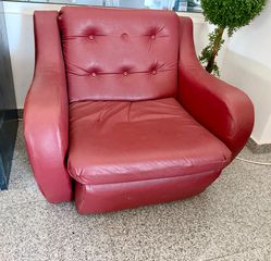 Δερμάτινο Σετ Καναπέδων Μπορντό Τριθέσιος Διθέσιος Πολυθρόνα σε Άριστη Κατάσταση-thumb-2