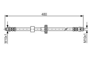 Ελαστικός σωλήνας φρένων BOSCH 1987476778