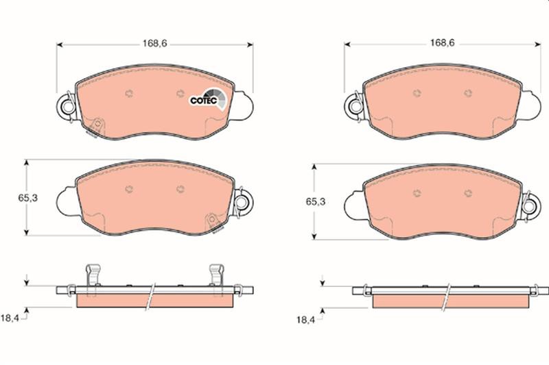 Σετ τακάκια, δισκόφρενα COTEC VECTOR VP1424