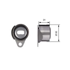 Τεντωτήρας, οδοντ. ιμάντας PowerGrip™ GATES T41157