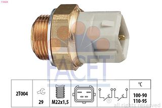 Θερμικός διακόπτης, βεντιλατέρ ψ Made in Italy - OE Equivalent FACET 75624