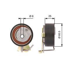Τεντωτήρας, οδοντ. ιμάντας PowerGrip™ GATES T43023