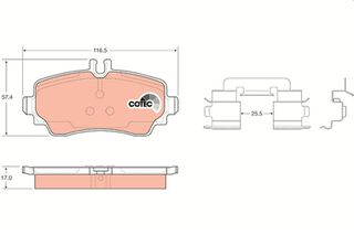 Σετ τακάκια, δισκόφρενα COTEC VECTOR VP1293