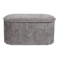 Σκαμπό-μπαούλο Trebia pakoworld γκρι ύφασμα 76x38x38εκ