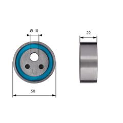 Τεντωτήρας, οδοντ. ιμάντας PowerGrip™ GATES T41154