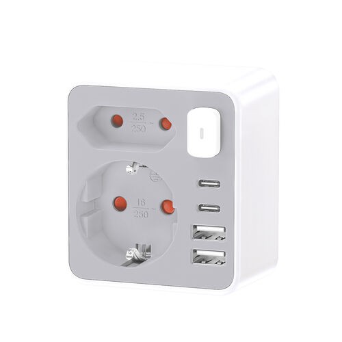 Technik Professional Πρίζα Επέκτασης 2 Θέσεων 2xUSB-C & 2xUSB-A με Διακόπτη