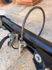 Rhino roof bars with custom rolller heavy duty