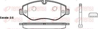 Σετ τακάκια, δισκόφρενα εμπρός REMSA 124510