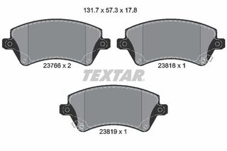 Σετ τακάκια, δισκόφρενα Q+ TEXTAR 2376601