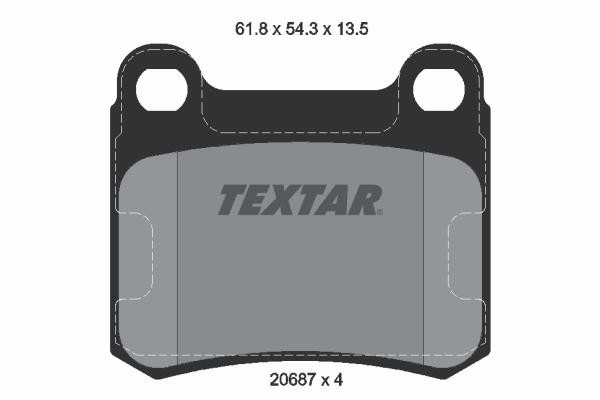 Σετ τακάκια, δισκόφρενα Q+ TEXTAR 2068703