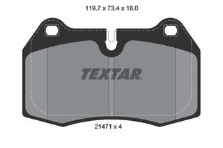 Σετ τακάκια, δισκόφρενα Q+ TEXTAR 2147102