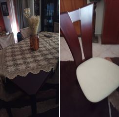 Τραπεζαρία, μπουφές με καθρέφτη και κρυσταλλιερα