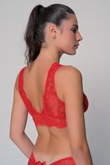 Δαντελένιο Bralette Κόκκινο-thumb-1