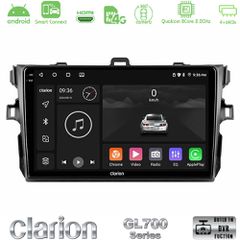 Clarion GL700 Series 8Core Android ClarionOS 4+64GB Toyota Corolla 2007-2012 Navigation Multimedia Tablet 9" Με Carplay & Android Auto