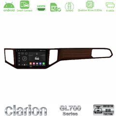 Clarion GL700 Series 8Core Android ClarionOS 4+64GB VW Sportsvan 2014-2020 Navigation Multimedia Tablet 9" (Ξύλινη απόχρωση) Με Carplay & Android Auto
