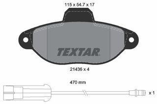 Σετ τακάκια, δισκόφρενα Q+ TEXTAR 2143603