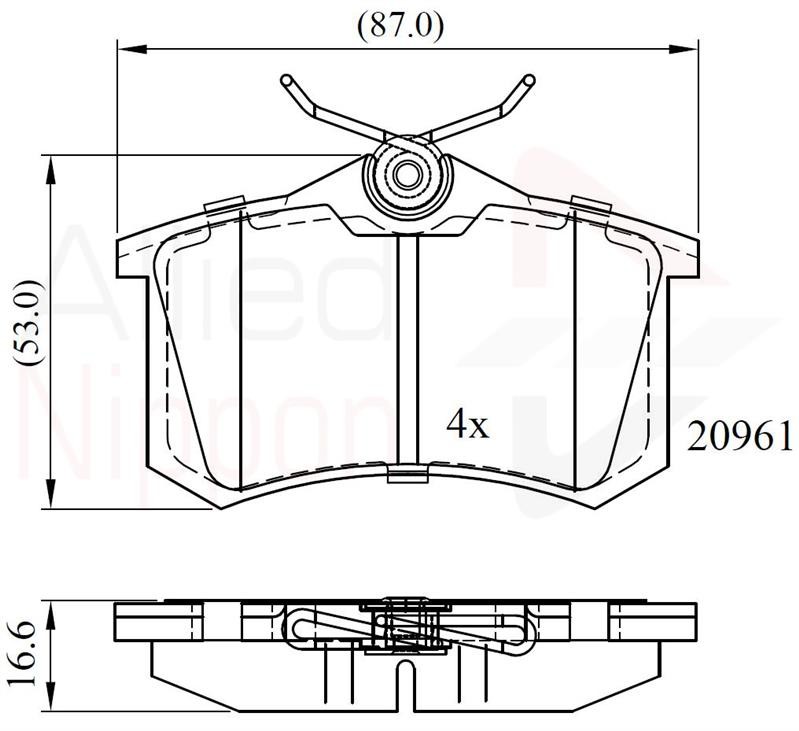 Σετ τακάκια, δισκόφρενα ANL Braking COMLINE ADB0797