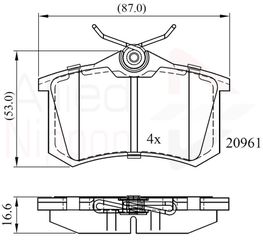Σετ τακάκια, δισκόφρενα ANL Braking COMLINE ADB0797