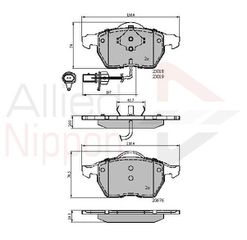 Σετ τακάκια, δισκόφρενα ANL Braking COMLINE ADB11542