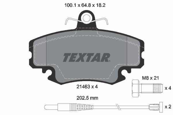 Σετ τακάκια, δισκόφρενα Q+ TEXTAR 2146304