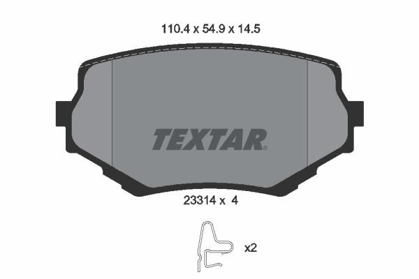 Σετ τακάκια, δισκόφρενα TEXTAR 2331401