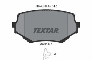 Σετ τακάκια, δισκόφρενα TEXTAR 2331401
