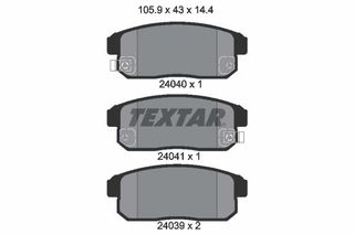 Σετ τακάκια, δισκόφρενα TEXTAR 2404001