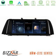 Bizzar Lite Series BMW 5 Series F10/F11 CIC Android14 8Core (4+64GB) Navigation Multimedia 10.25"