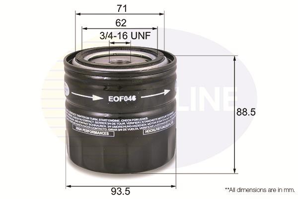 Φίλτρο λαδιού COMLINE EOF046