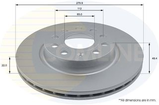 Δισκόπλακα Comline COMLINE ADC1456V