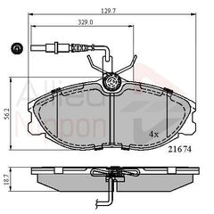 Σετ τακάκια, δισκόφρενα ANL Braking COMLINE ADB1340