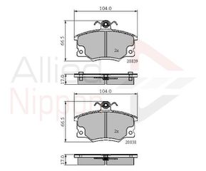 Σετ τακάκια, δισκόφρενα ANL Braking COMLINE ADB4137