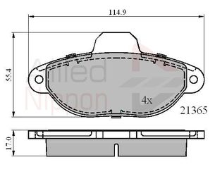 Σετ τακάκια, δισκόφρενα ANL Braking COMLINE ADB0509