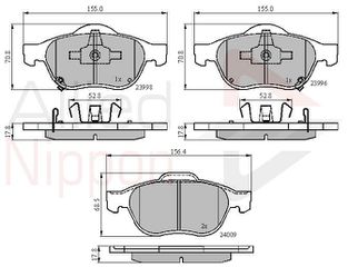 Σετ τακάκια, δισκόφρενα ANL Braking COMLINE ADB31249