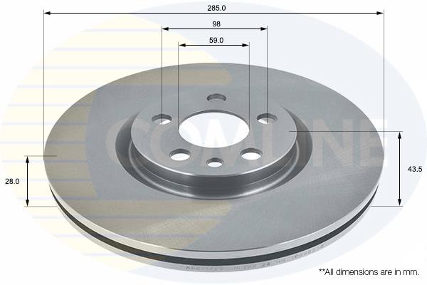 Δισκόπλακα Comline COMLINE ADC1546V