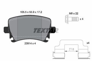 Σετ τακάκια, δισκόφρενα Q+ TEXTAR 2391402