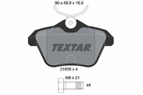 Σετ τακάκια, δισκόφρενα TEXTAR 2160601
