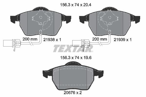 Σετ τακάκια, δισκόφρενα Q+ TEXTAR 2193801
