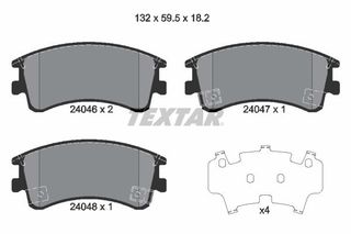 Σετ τακάκια, δισκόφρενα TEXTAR 2404601
