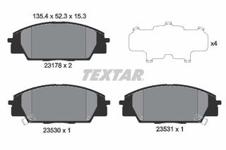 Σετ τακάκια, δισκόφρενα TEXTAR 2317801
