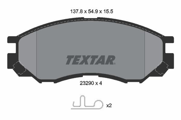 Σετ τακάκια, δισκόφρενα TEXTAR 2329002